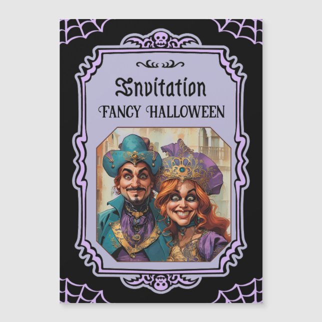 Purple Venetian Couple Masquerade  (Front)