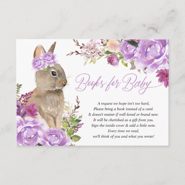 Purple vert livre lapin de Pâques au lieu de carte (Devant)