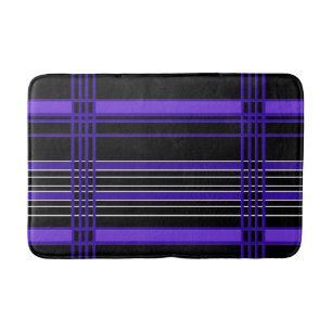Purple Vertical Stripes Bath Mat