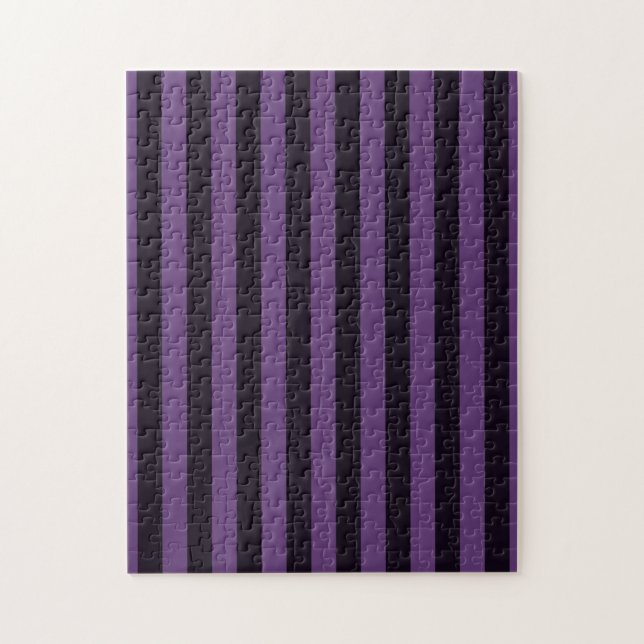 Purple Vertical Stripes Customize This! Jigsaw Puzzle (Vertical)
