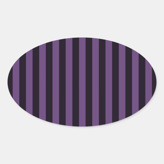 Purple Vertical Stripes Customize This! Oval Sticker (Front)