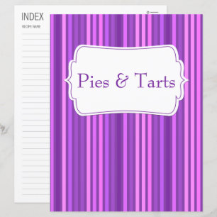 Purple Vertical Stripped Recipe Category/Index