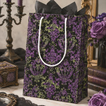Purple Victorian Damask Gothic Halloween