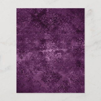 Purple Victorian Gothic Damask Scrapbook Paper