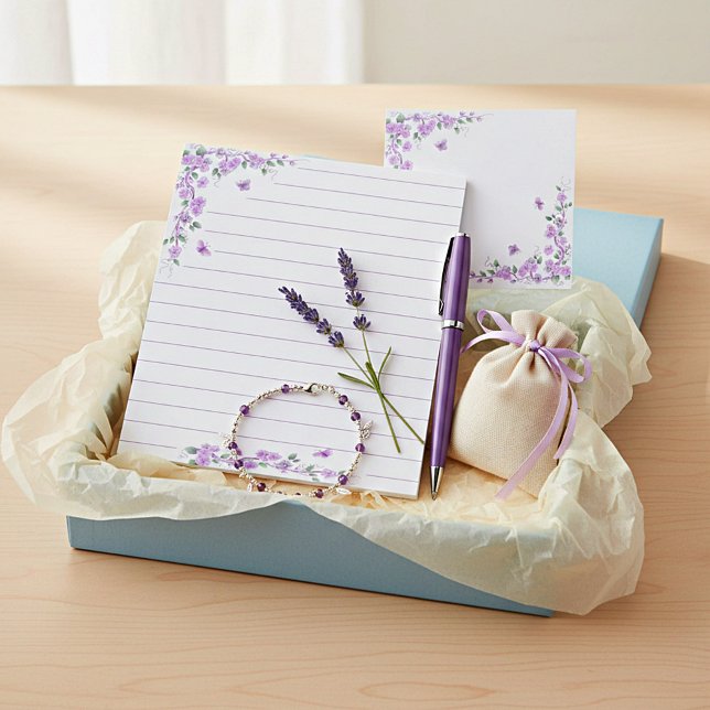 Purple vine floral notepad (Creator Uploaded)