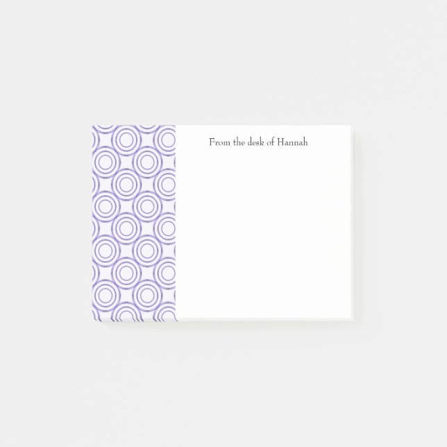 Purple Vintage Circle Pattern Personalized Notes (Front)