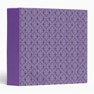 Purple vintage damask ornament textile pattern binder