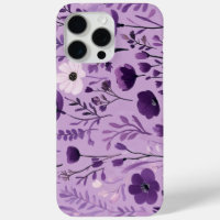 Purple vintage floral pattern for retro decor