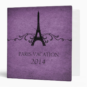 Purple Vintage French Flourish Binder (1.5 inch)