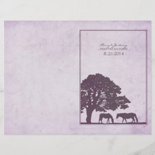 Purple Vintage Horse Farm Wedding Flyer