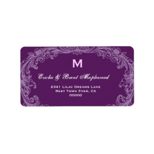 Purple Vintage Monogram B455 Label