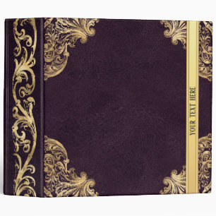 Purple Vintage Ornate Gold Binder