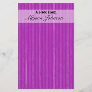 Purple Vintage Personalized Stationary Stationery