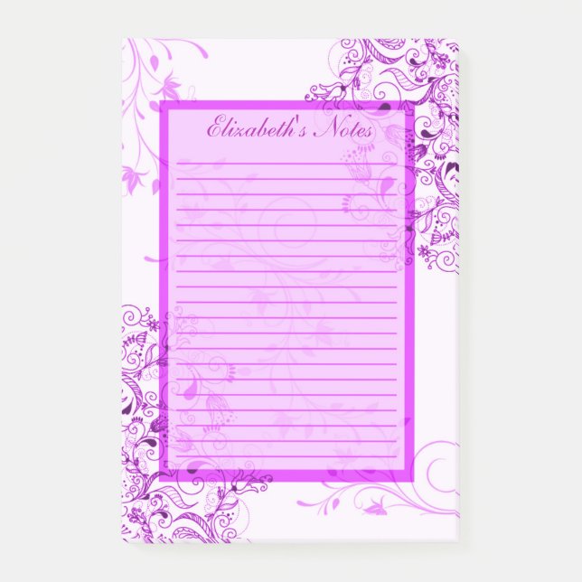 Purple Vintage Post-it Notes (Front)