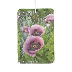 Purple Viola Watercolour Flower Car Air Freshener