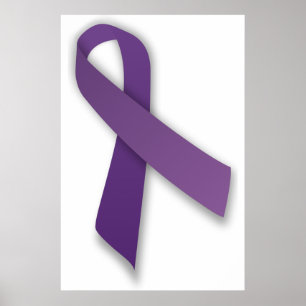Purple Violence and Abuse Prevention Ribbon Poster