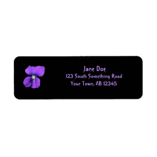 Purple Violet address label