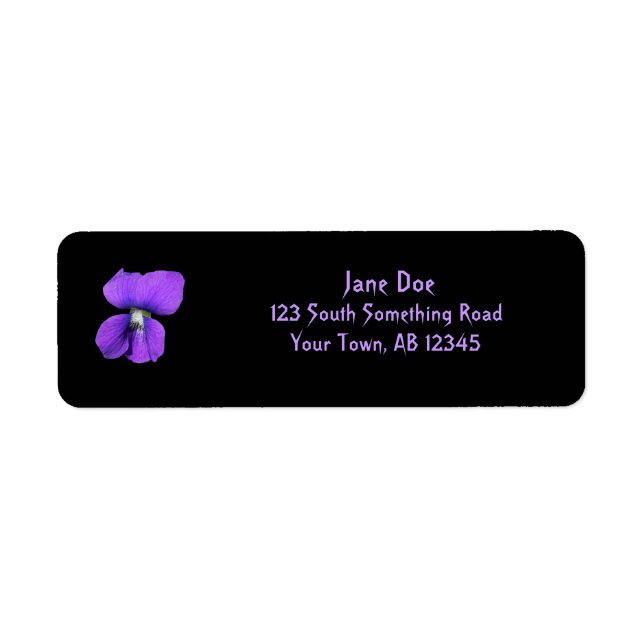 Purple Violet address label (Front)
