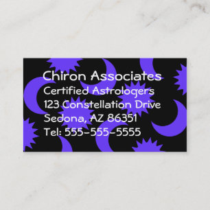 Purple Violet Black Sun Moon New Age Professions Business Card