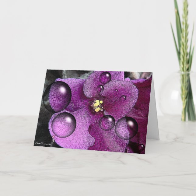 Purple Violet Blank Greeting Card (Front)