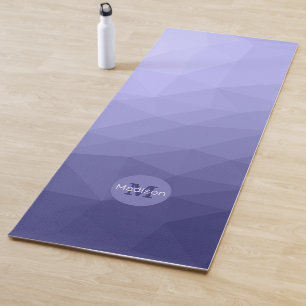 Purple violet blue mesh ombre pattern Monogram Yoga Mat