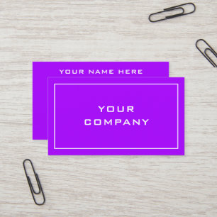 Purple Violet Colours Business Card Your Colour Fo