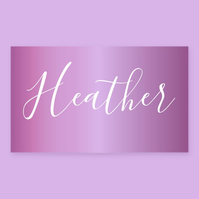 Purple Violet & Custom White Script Sticker (Creator Uploaded)