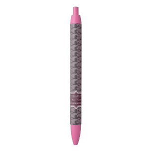 Purple Violet Deer Personalized Name V1 Black Ink Pen