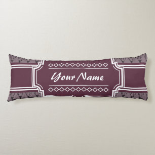 Purple Violet Deer Personalized Name V1 Body Pillow