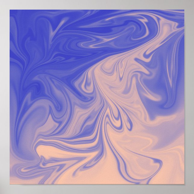 Purple, Violet, Desert Sand Liquid Art Poster  (Front)