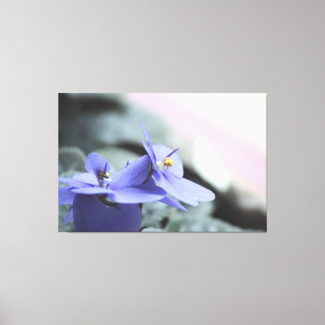 Purple Violet Floral Canvas Print (Front)
