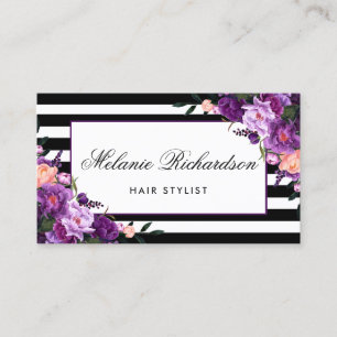 Purple Violet Floral Hair Stylist Appointment ST