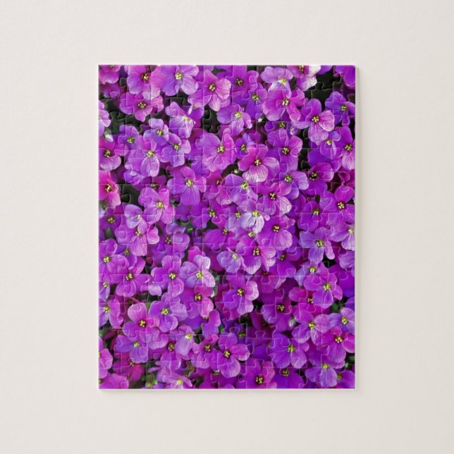 Purple violet flowers background jigsaw puzzle (Vertical)