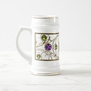 Purple, Violet Gem Beer Stein