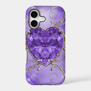 Purple, Violet  Heart Gem