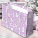Purple Violet Modern Trees Winter Christmas Large Gift Bag<br><div class="desc">Purple violet gift bag with cute modern trees for Christmas and wintertime - Kate Eden Art</div>