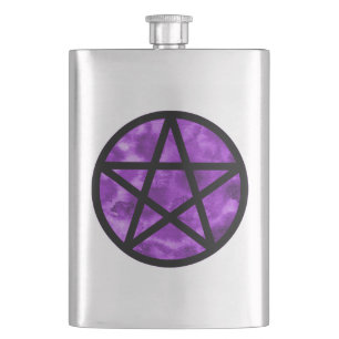 Purple Violet Pentacle Flask