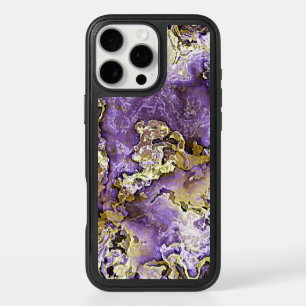 Purple Violet Pink Gold Minerals Agate Art Pattern