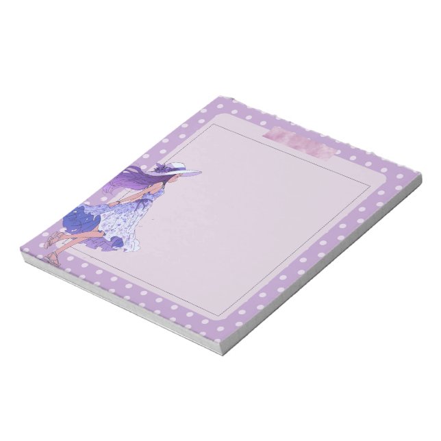 Purple Violet Simple Cute Anime Boho Notepad (Rotated)