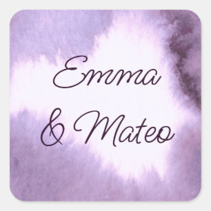 Purple violet square sticker