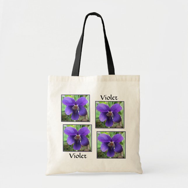 Purple Violet Tote Bag (Front)