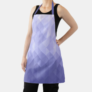 Purple violet triangle geometric squares apron
