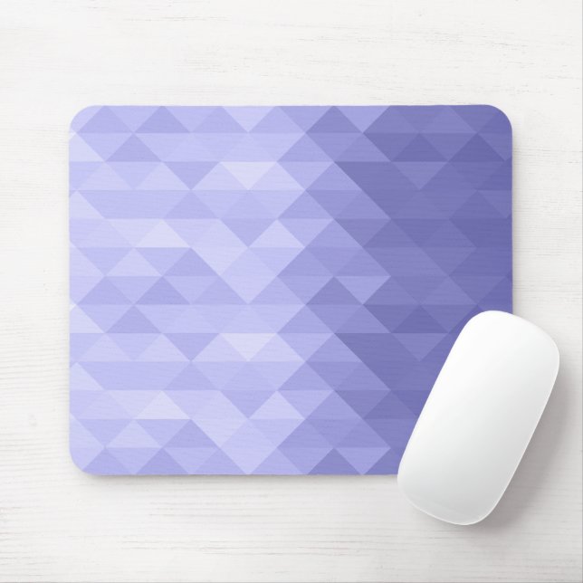 Purple violet triangle geometric squares mouse pad (With Mouse)