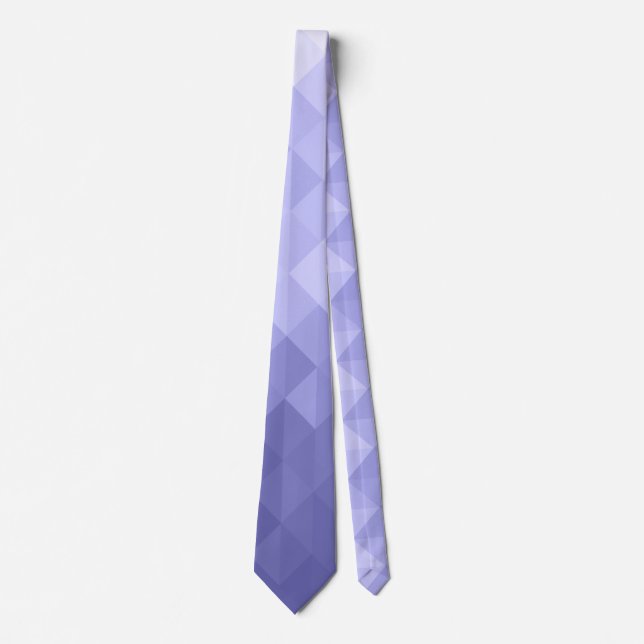 Purple violet triangle geometric squares tie (Front)