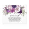 Purple Violet Watercolor Flowers Wedding  Details