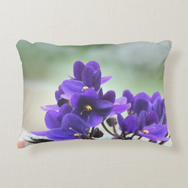 Purple Violets Accent Pillow (Front)
