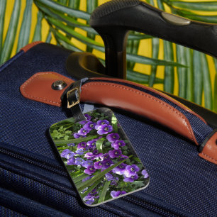 Purple Violets Luggage Tag