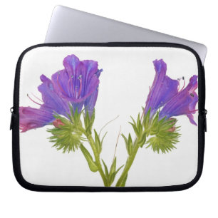 Purple vipers bugloss (echium plantagineum) laptop sleeve