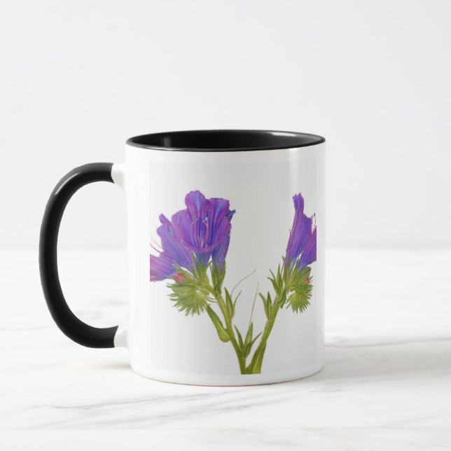 Purple vipers bugloss (echium plantagineum) mug (Left)
