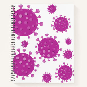 Purple Viral Particle Notebook